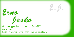 erno jesko business card